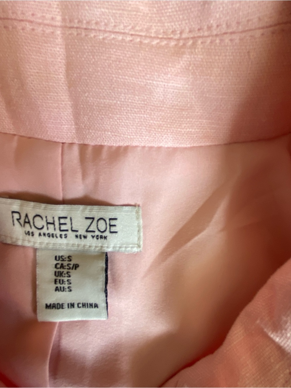 Rachel Zoe Light Pink Button-Front Jean Jacket - Picture 6 of 6